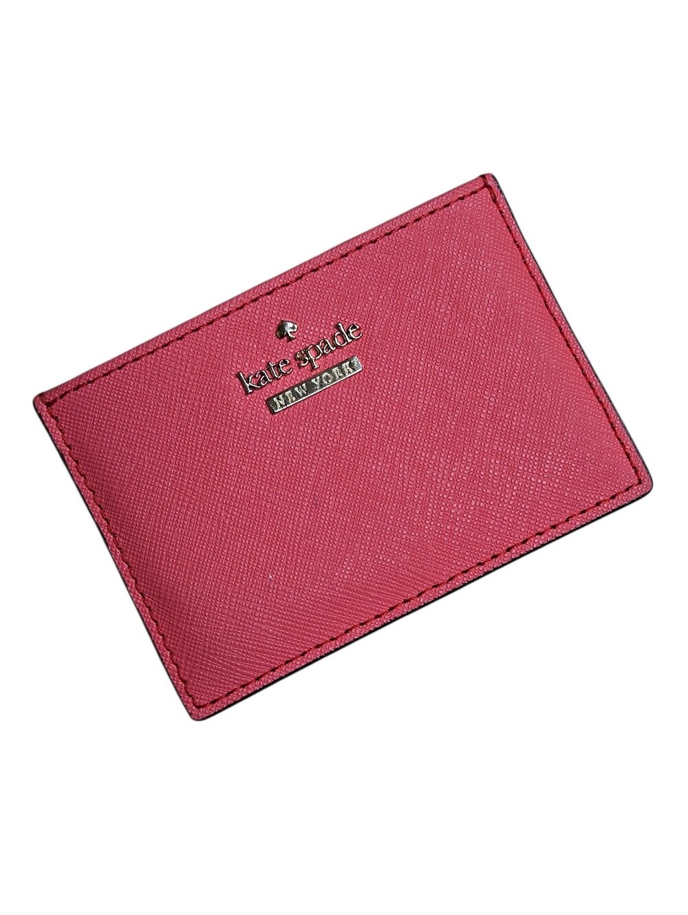 Kate Spade Staci Small Slim Card Holder Wallet Gold/Watermelon Pink